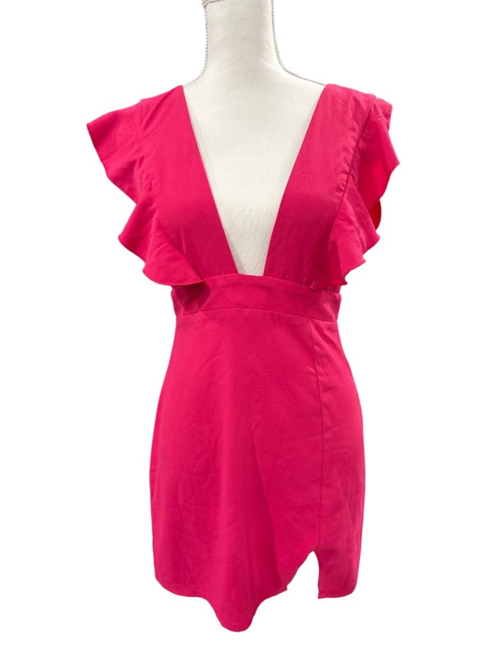 superdown Harlow Mini Dress in Pink Small New Ruffle Party - Picture 4 of 8